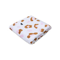 Serviette de Plage Coton Khaki Leopard 135 x 65 cm - SWIM ESSENTIALS