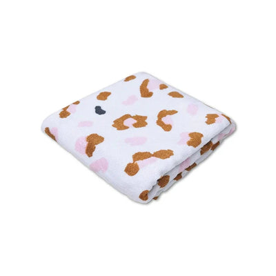 Serviette de Plage Coton Khaki Leopard 135 x 65 cm - SWIM ESSENTIALS