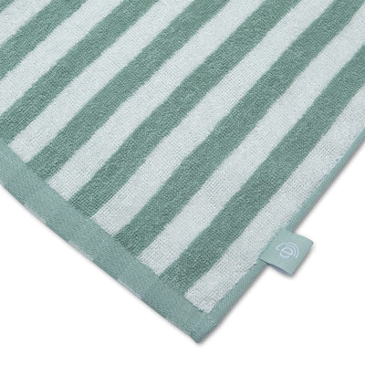 Serviette de Plage Coton Vert Resort Stripe 135 x 65 cm - SWIM ESSENTIALS
