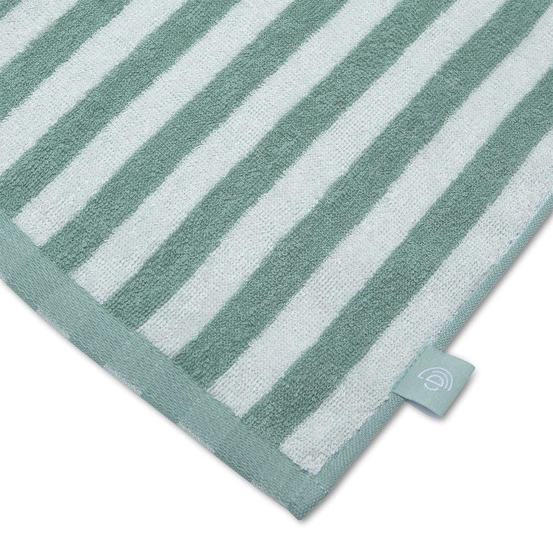 Serviette de Plage Coton Vert Resort Stripe 135 x 65 cm - SWIM ESSENTIALS 