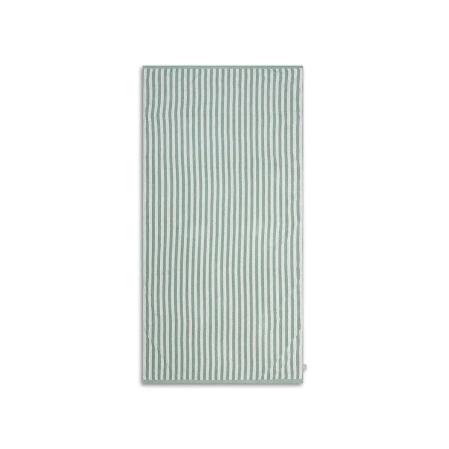Serviette de Plage Coton Vert Resort Stripe 135 x 65 cm - SWIM ESSENTIALS 