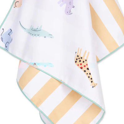Serviette de plage microfibre Multicolore Wild Life 135 x 65 cm - SWIM ESSENTIALS