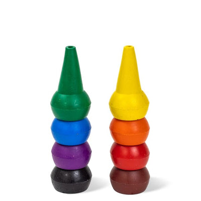 set 8 crayons empilables Retro Rainbow - TIGER TRIBE