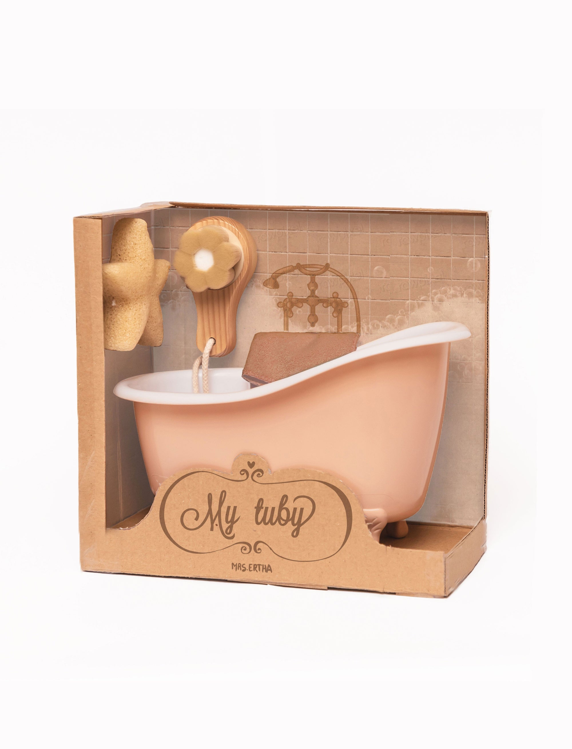 set baignoire pour poupée tubby corail - Mrs. Ertha 1268 coral 7427307059495