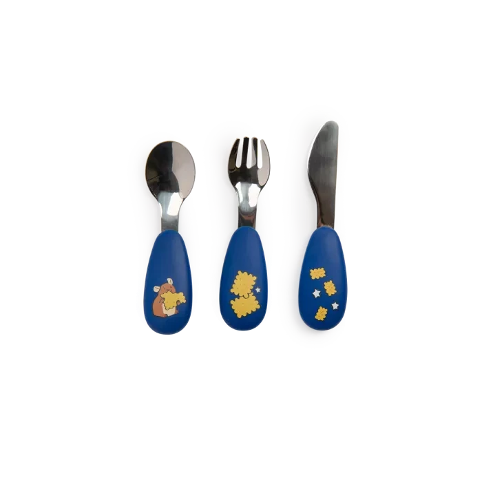 Set couverts silicone Puce & Pilou - moulin roty 684058 3575676840580