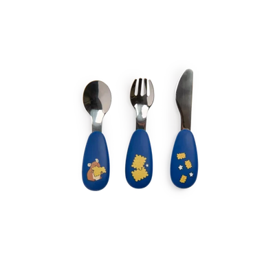 Set couverts silicone Puce & Pilou - moulin roty 684058 3575676840580