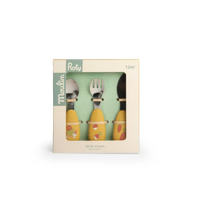Set couverts silicone Trois petits lapins - MOULIN ROTY 678232 3575676782323