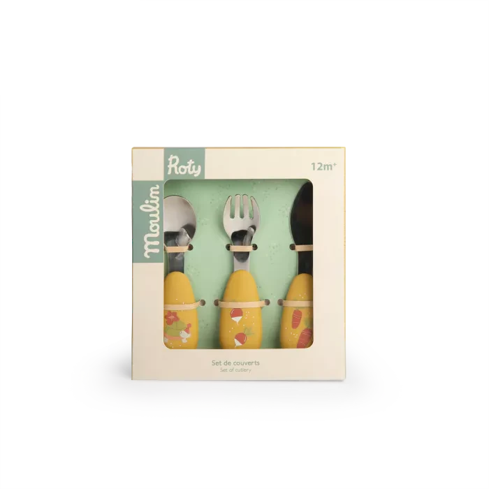 Set couverts silicone Trois petits lapins - MOULIN ROTY 678232 3575676782323