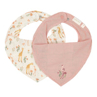 Set de 2 bavoirs bandana Blooming Safari de Little Dutch