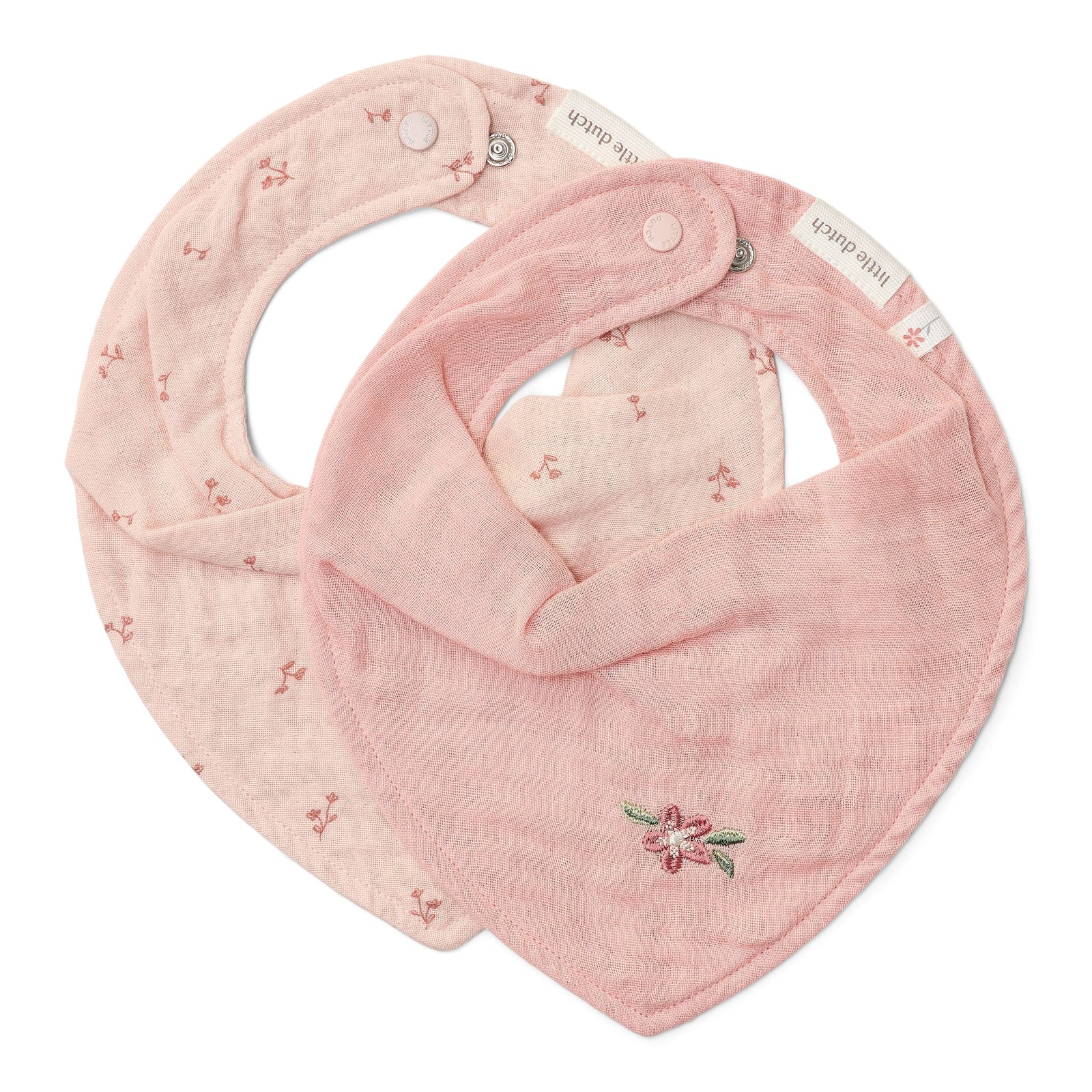 Set de 2 bavoirs bandana Pure Blossom - Little Dutch 