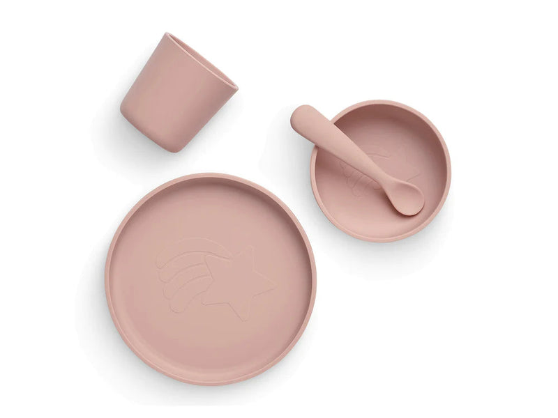 Set de table bébé silicone pale pink (4pcs) - JOLLEIN 705-007-00090 8717329361027
