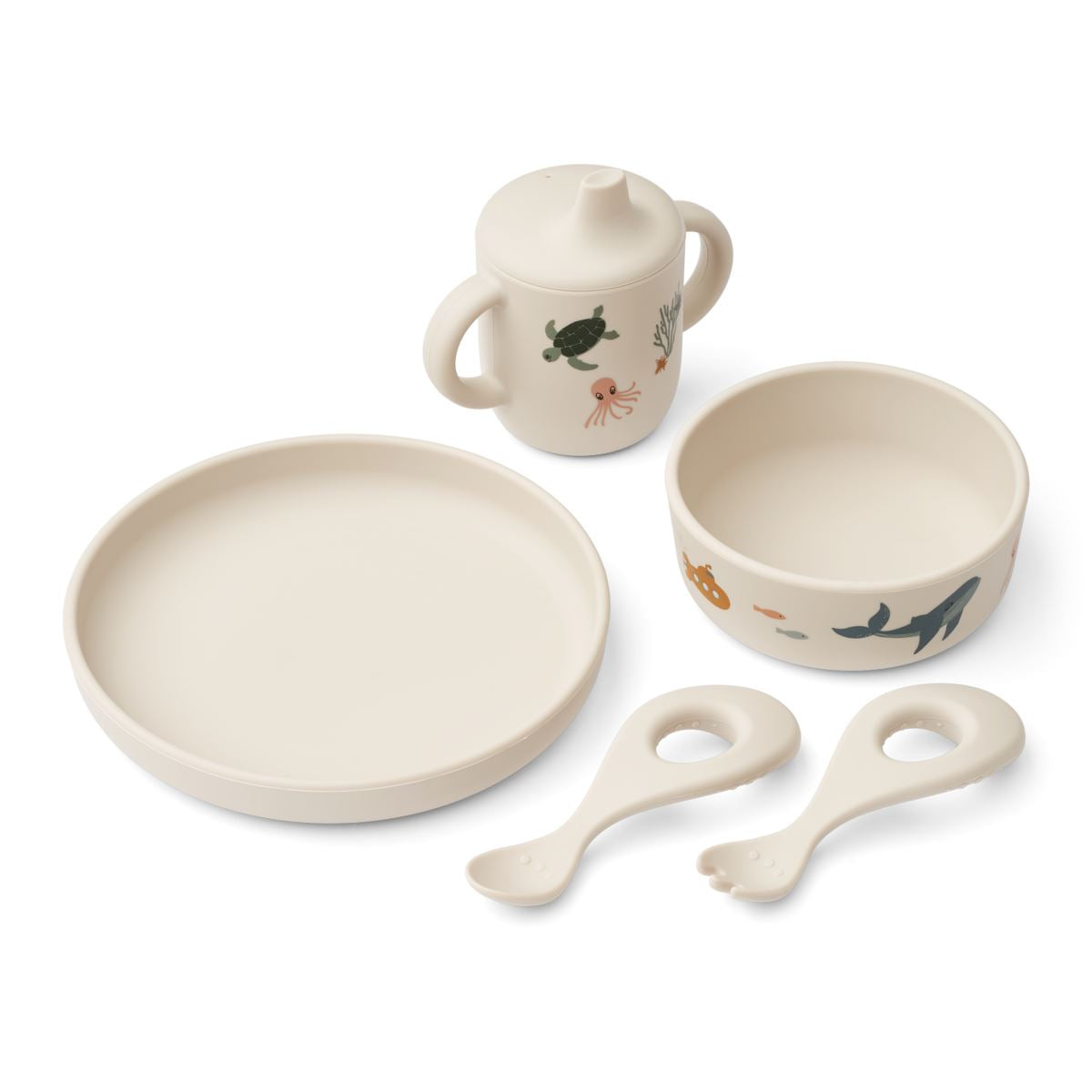 set de table silicone ryle Sea creature / Sandy - LIEWOOD LW18975 1032 5715493242169