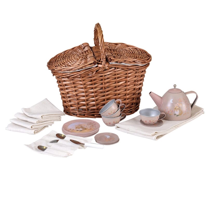 SET DE THE SOURIS DANS UN PANIER EN OSIER - EGMONT 540061 5420023044594