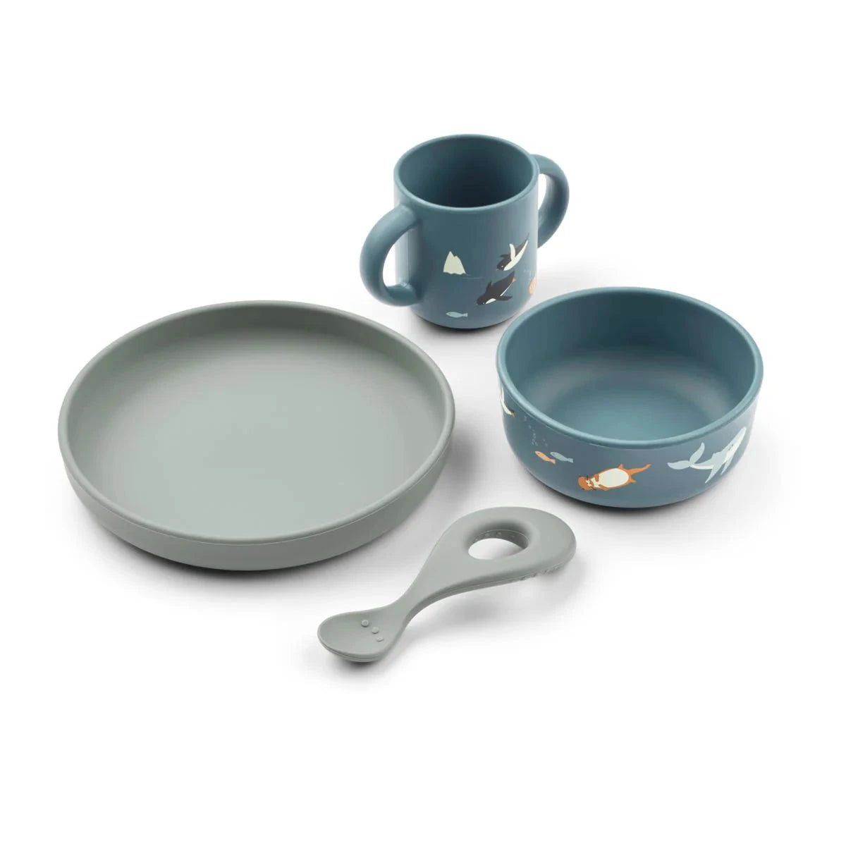 set repas en silicone Artic sea / ocean view - LIEWOOD LW15135 2501 5715493491307