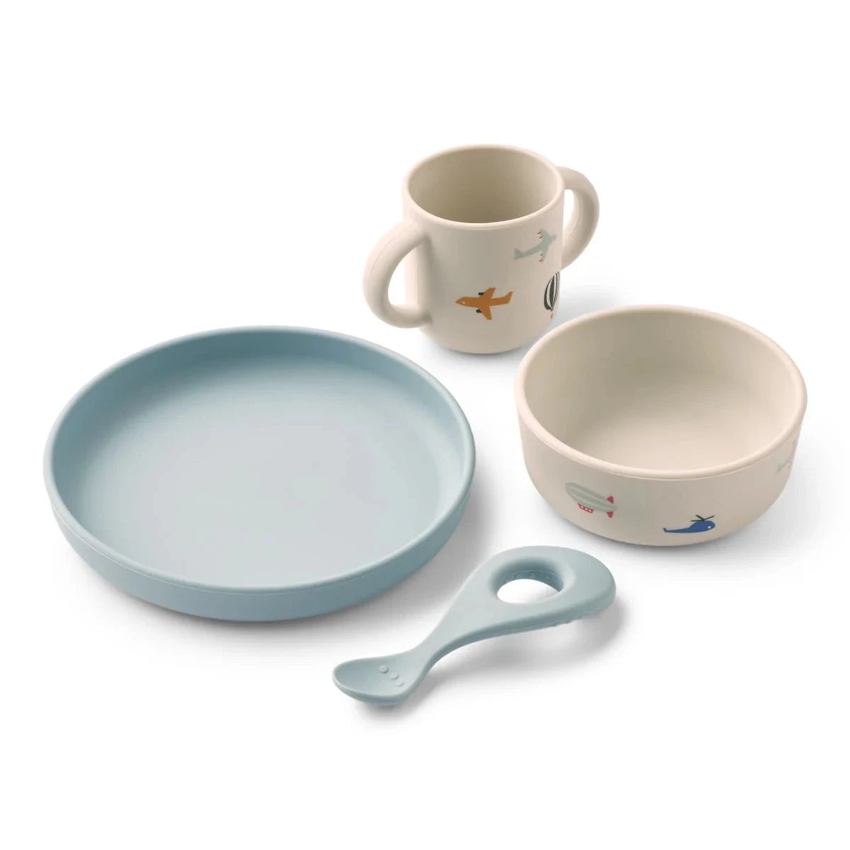 set repas en silicone Aviator / ecru - LIEWOOD LW15135 2330 5715493450540
