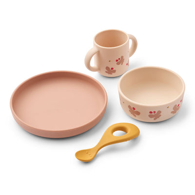 set repas en silicone Butterfly / Apple blossom - LIEWOOD