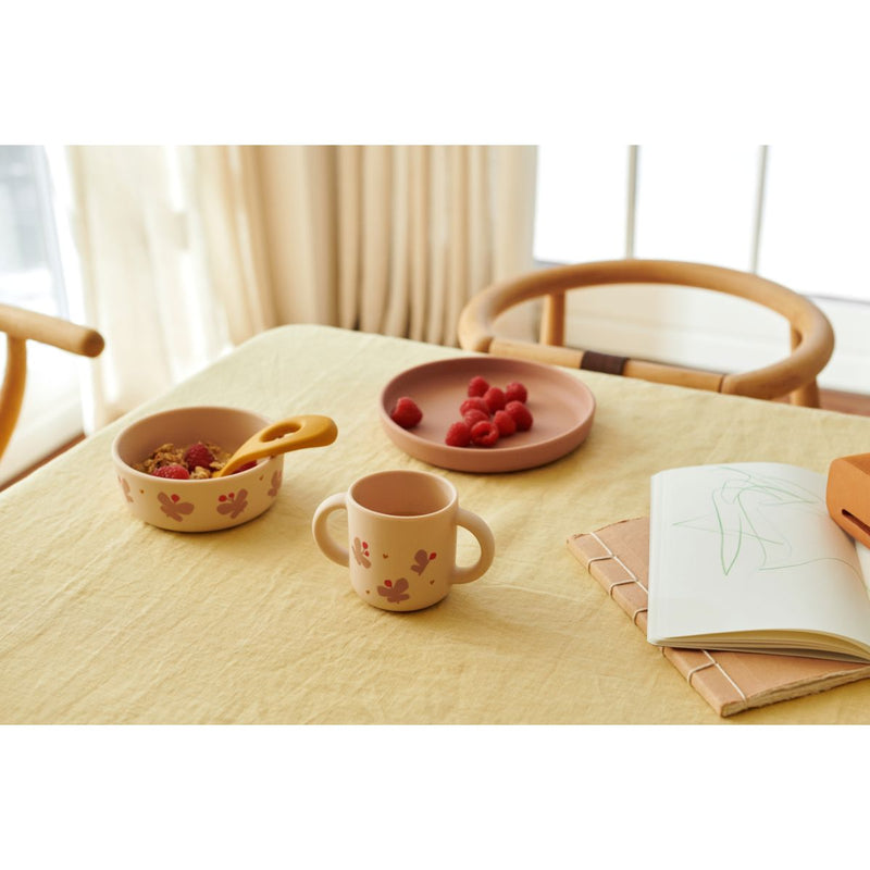 set repas en silicone Butterfly / Apple blossom - LIEWOOD 