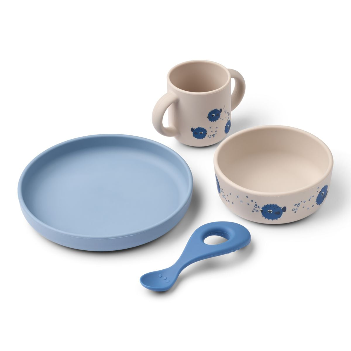 set repas en silicone Pufferfish / Sandy - LIEWOOD 