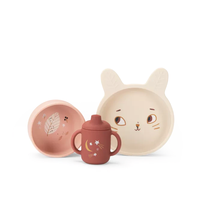 Set vaisselle silicone Après la pluie - moulin roty 715231 3575677152316