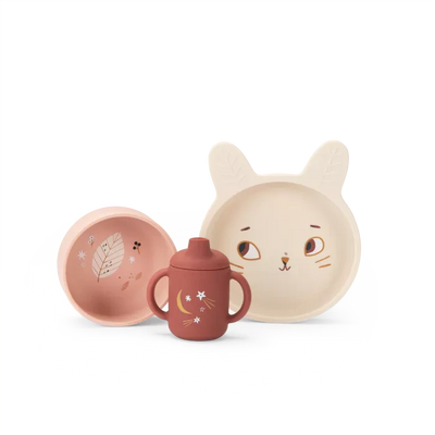 Set vaisselle silicone Après la pluie - moulin roty 715231 3575677152316