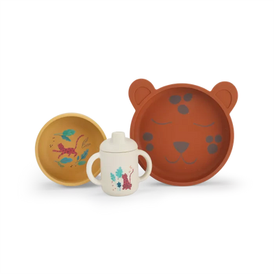 Set vaisselle silicone La forêt Mawa - moulin roty 688231 3575676882313