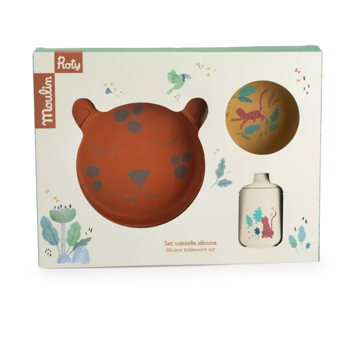 Set vaisselle silicone La forêt Mawa - moulin roty 688231 3575676882313