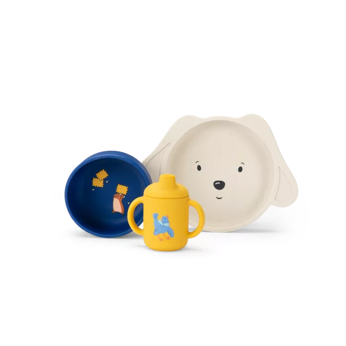 Set vaisselle silicone Puce & Pilou - moulin roty 684057 3575676840573