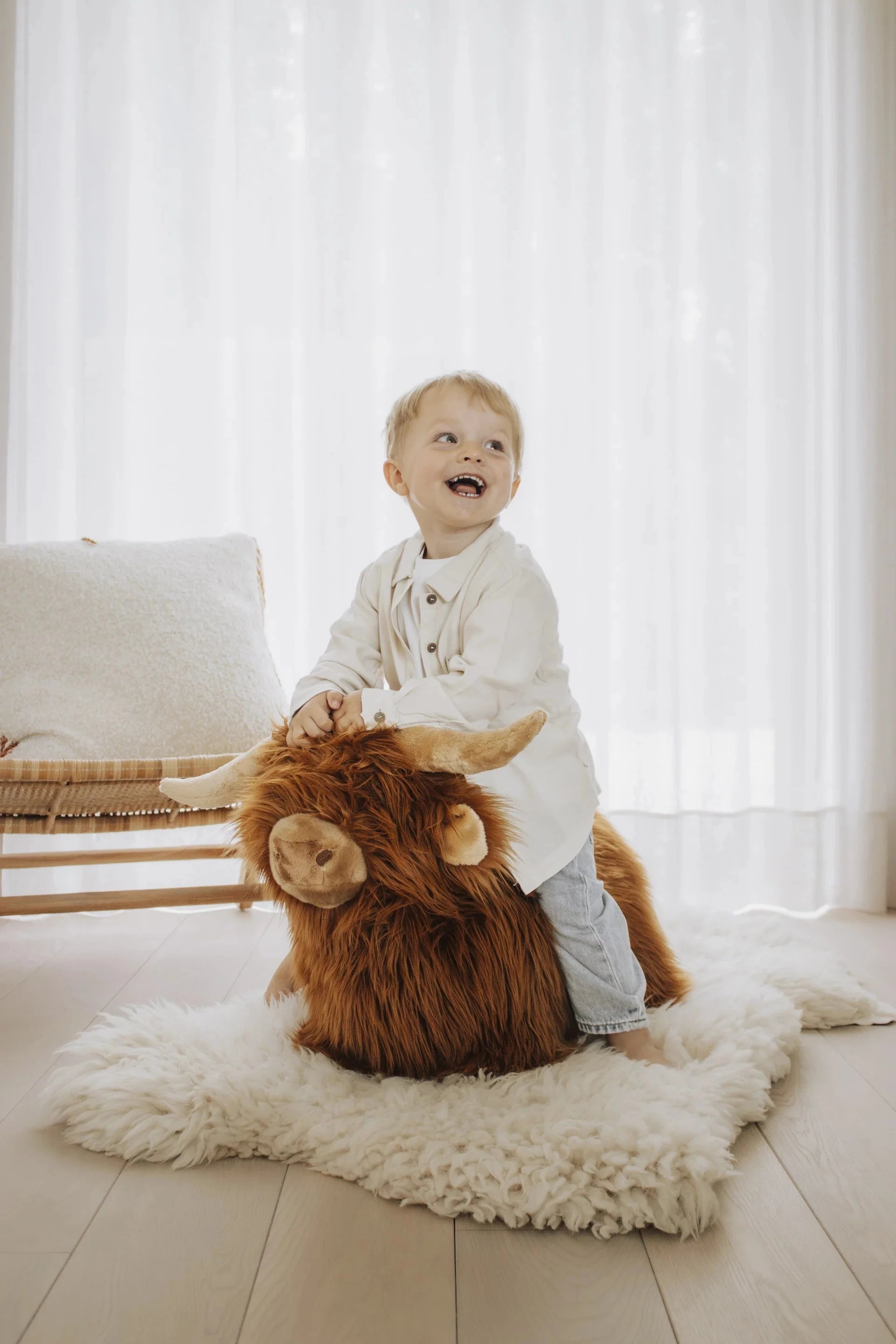 Soft Bouncy animal sauteur Vache Highland - Wild & Soft WS4853 5425023077764