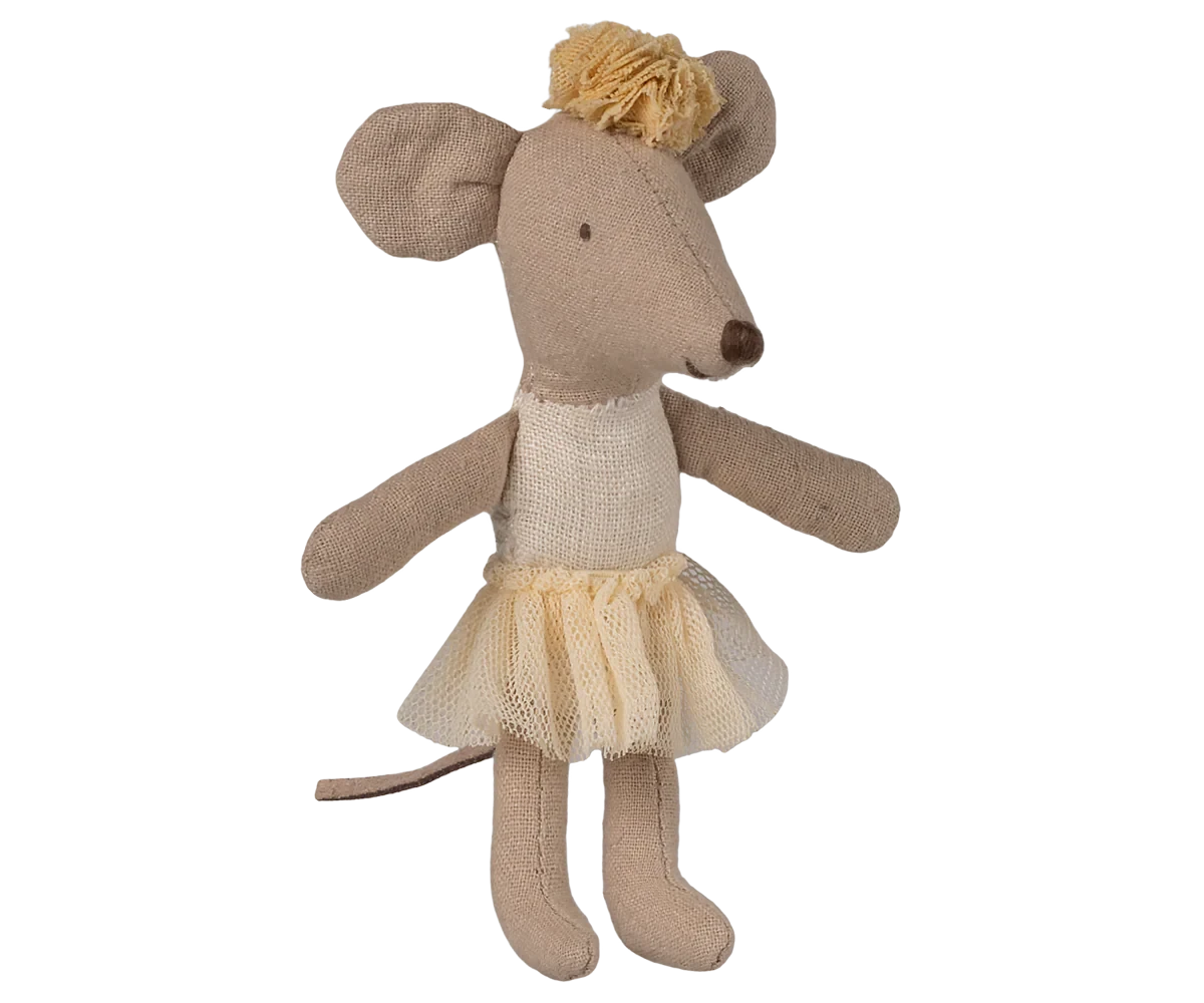 Souris ballerine Petite sœur Blanc cassé - MAILEG 