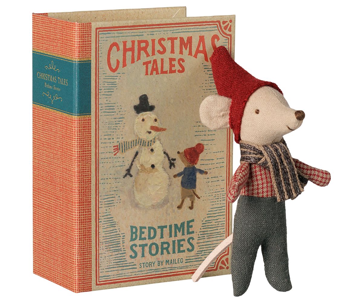 Souris de Noël bébé dans son coffret livre – Maileg