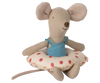 Souris de plage avec bouée à pois rouge petite soeur- MAILEG 17-5102-01