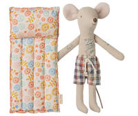Souris de plage sur son matelas Papa Fleurs - MAILEG 17-5312-00 5707304144748