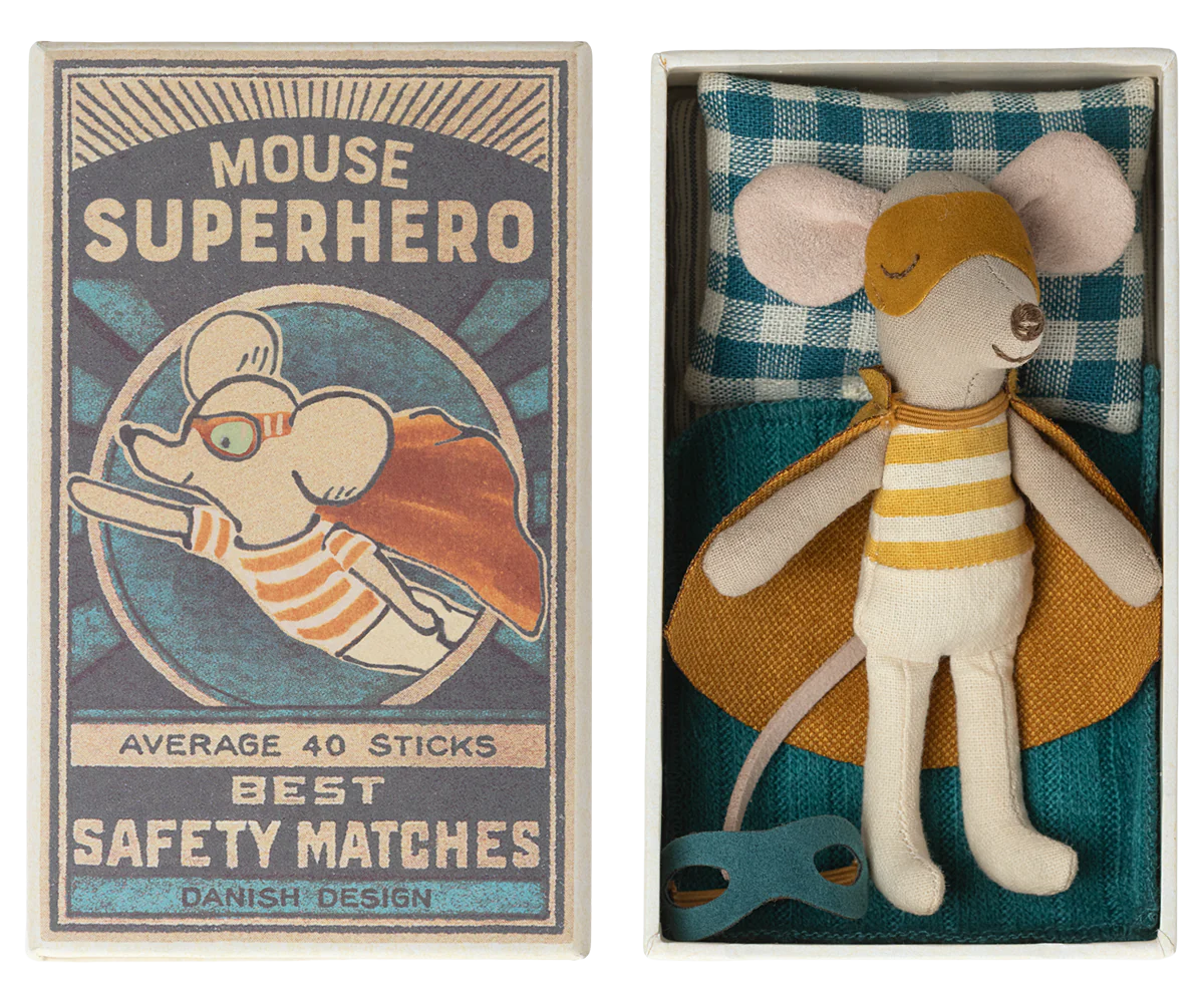 Souris super hero dans la boite allumette - MAILEG 17-3101-00 5707304130239