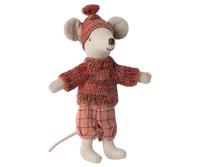 Souris sur ses skis grande soeur rose- MAILEG 17-4210-00 5707304140764