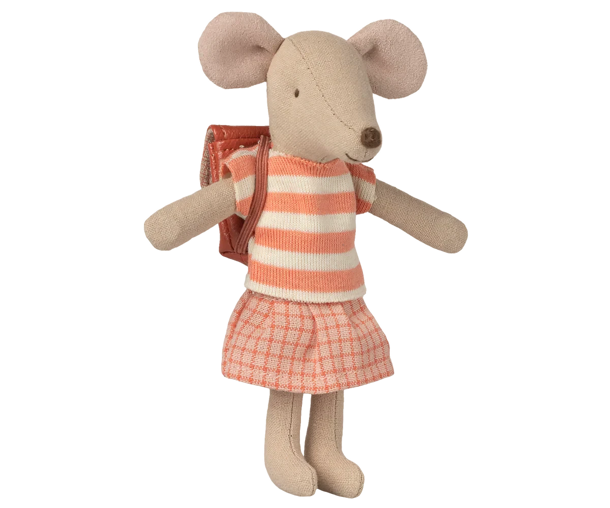 Souris tricycle grande soeur corail- MAILEG 
