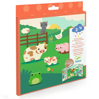 STICKERS ÉPAIS ET REPOSITIONNABLES LES ANIMAUX DE LA FERME - DJECO