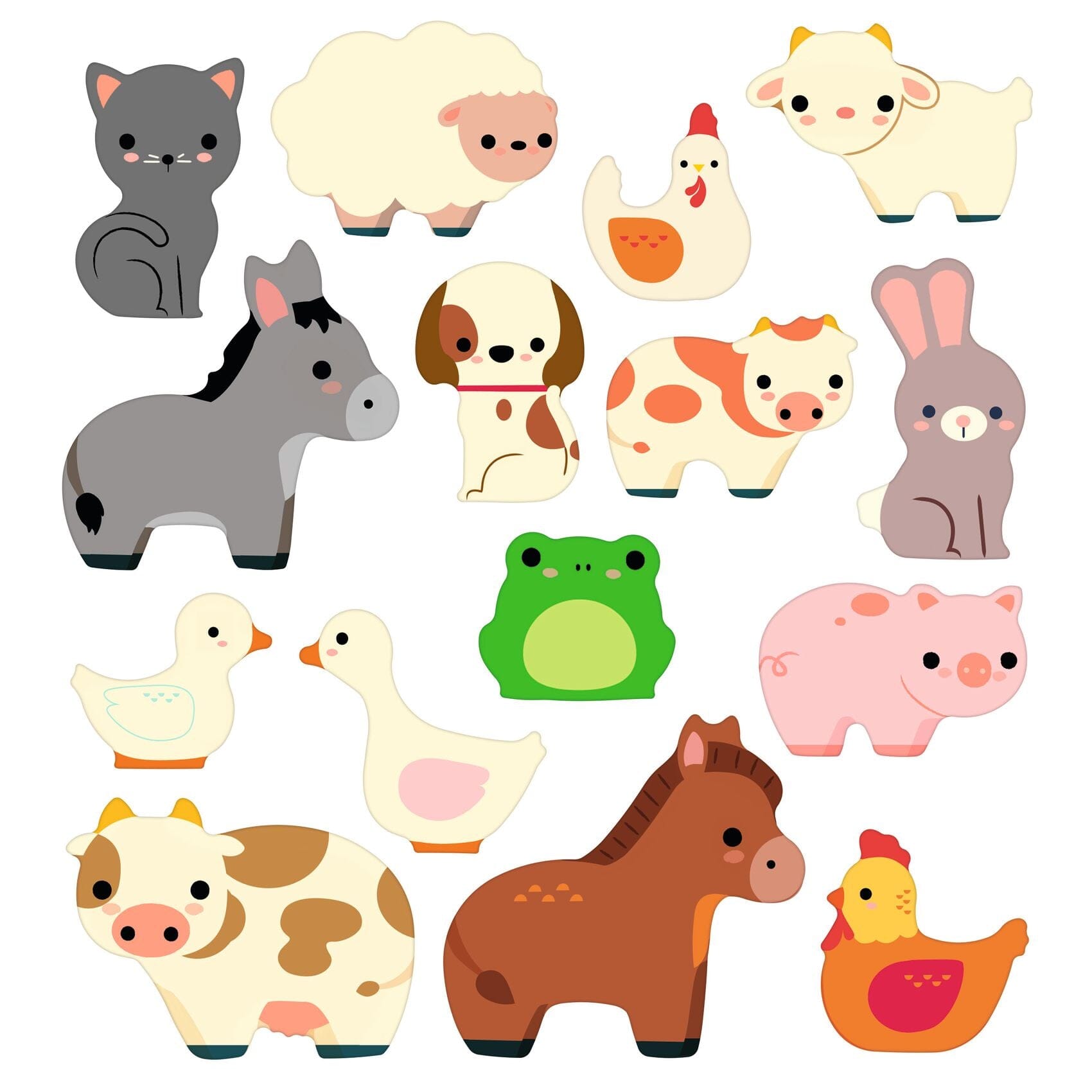 STICKERS ÉPAIS ET REPOSITIONNABLES LES ANIMAUX DE LA FERME - DJECO