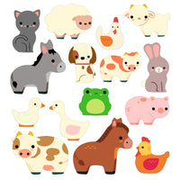 STICKERS ÉPAIS ET REPOSITIONNABLES LES ANIMAUX DE LA FERME - DJECO