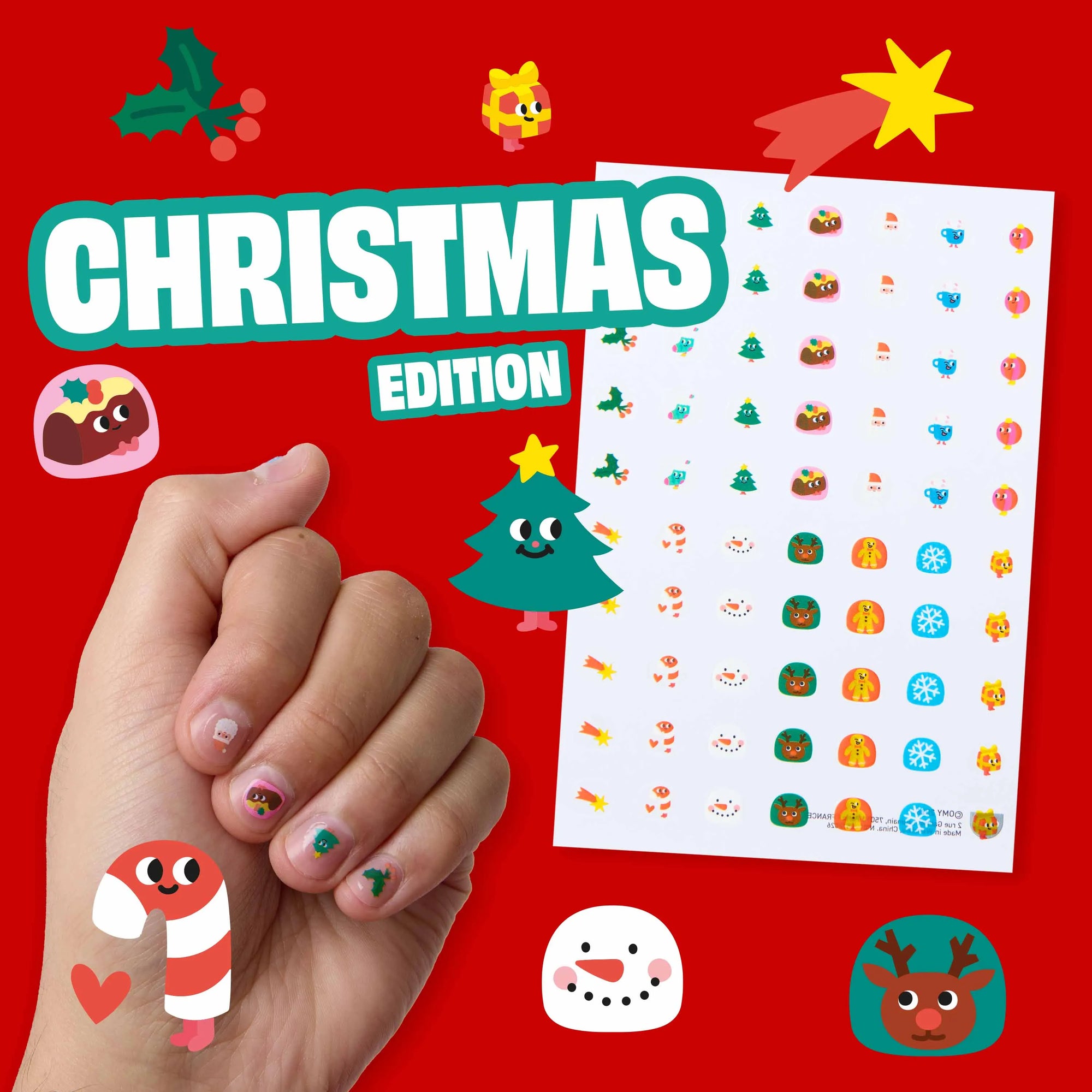 Stickers pour ongles Ho Ho Ho ! Noël d’Omy – motifs de Noël