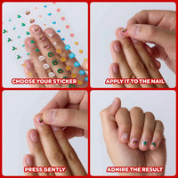 Stickers pour ongles Ho Ho Ho ! Noël d’Omy – mode d’emploi