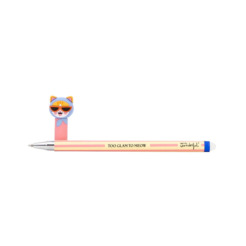 Stylo effaçable Bo-Bo Chat - Too glam to meow - MR. WONDERFUL 