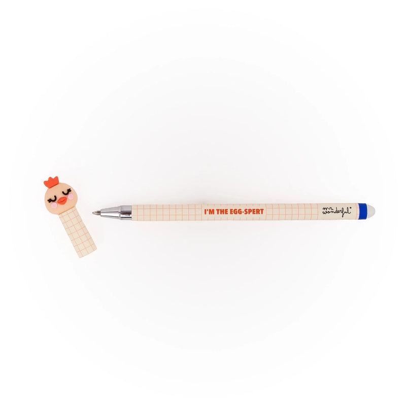Stylo effaçable Bo-Bo poule – Je suis l’œuf-pert - MR. WONDERFUL 