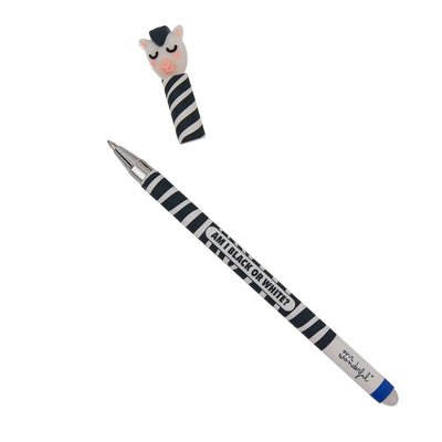 Stylo effaçable Bo-Bo Zèbre Am I black or white? - MR. WONDERFUL 2503011219W0UN 8445641070487