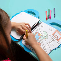 Super Coloring & Stickers Book Dino - Omy CAH12 3760301404989