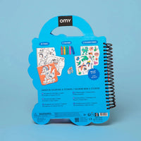 Super Coloring & Stickers Book Dino - Omy CAH12 3760301404989