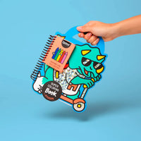 Super Coloring & Stickers Book Dino - Omy CAH12 3760301404989