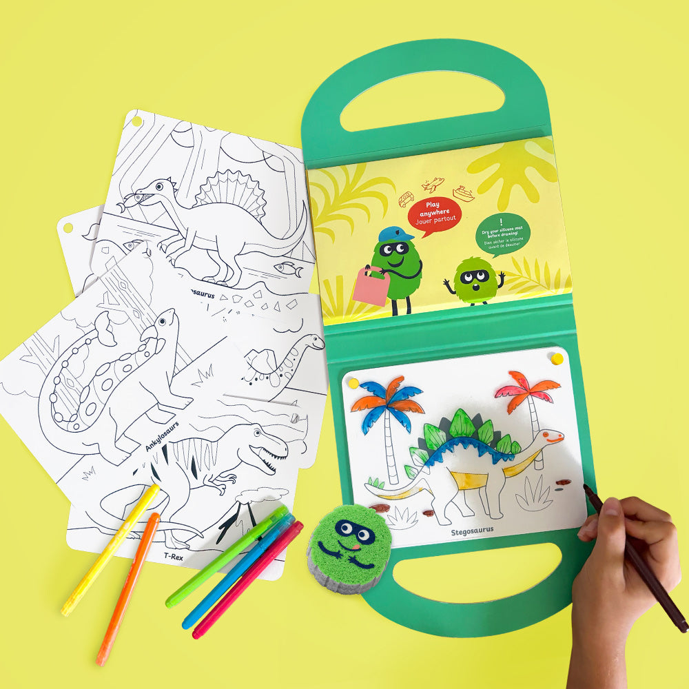 Mallette de dessin Drawing Kit Dino de SuperPetit – vue 2
