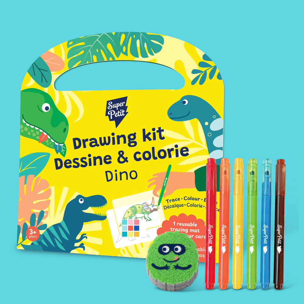 Mallette de dessin Drawing Kit Dino de SuperPetit – vue 3