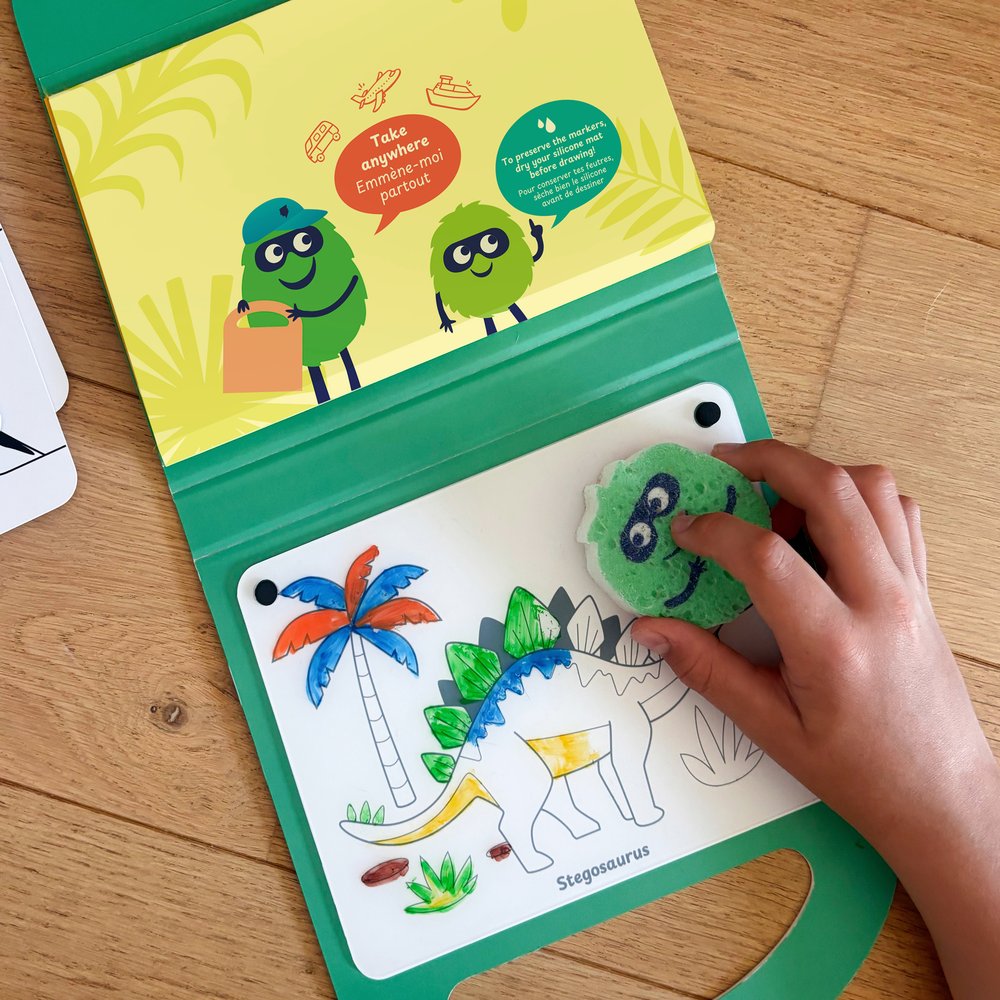 Mallette de dessin Drawing Kit Dino de SuperPetit – vue 4