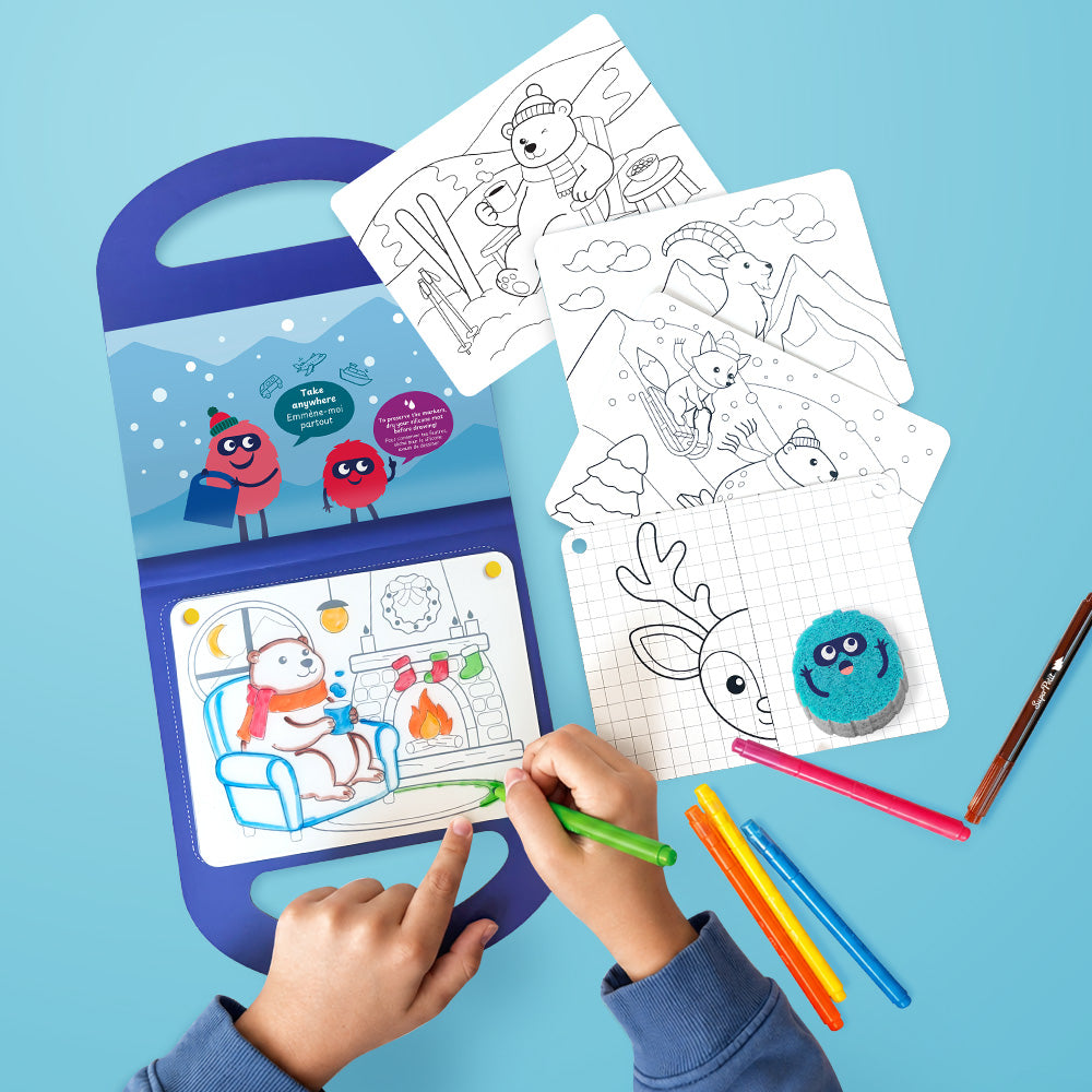 Mallette de dessin Drawing Kit Snow Fun de SuperPetit – vue 2